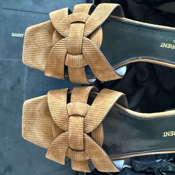 Saint Laurent Tribute Nu Pieds Suede Sandals size 38 - Picture 8 of 8